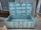 BX36 Unique wooden trunk distressed blue