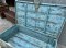 BX36 Unique wooden trunk distressed blue
