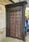 XL81 Exotic Tribal Carved Door with Rare Brass Decor