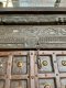 XL81 Exotic Tribal Carved Door with Rare Brass Decor