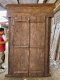 XL81 Exotic Tribal Carved Door with Rare Brass Decor