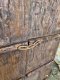 XL47 Sold Wood Door with Flower Nails Decor