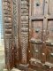XL48 Exotic Tribal Carved Door with Rare Brass Decor