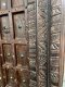 XL48 Exotic Tribal Carved Door with Rare Brass Decor