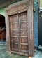 XL50 Antique Solid Wood Door with Brass Stripes and Thick Nails