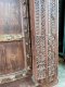 XL50 Antique Solid Wood Door with Brass Stripes and Thick Nails