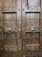 L7 Beautiful Carved Colonial Door with Brass Flowers
