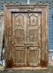 M91 Colonial Door with Classic Carving in Rustic Green