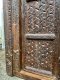 L35 Indian Door with Floral Carving and Iron Nails