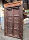 L35 Indian Door with Floral Carving and Iron Nails