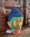 BRI33 Buddha Head Brass with Colorful Stones