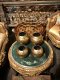 BRI34 Brass Round Candle Stands Set of 2