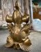 BRI35 Ganesh with Lotus Brass Statue