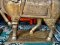 BRI38 Wooden Horses with Embossed Brass Set of 2