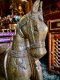 BRI38 Wooden Horses with Embossed Brass Set of 2