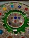 DCI107 Egyptian Green Glass Plate with Crystals