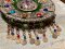 DCI107 Egyptian Green Glass Plate with Crystals
