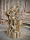BRI43 Gopal Krishna Playing Flute Brass Statue