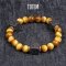 Golden Tiger Eye + Lava ep.09 Bracelet