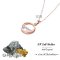 18K Rose Gold Half Crystal Necklace