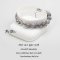 Silver Lace Agate Stainless Steel Bracelet ep58