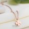 18K Rose Gold Clover Necklace