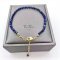 Lapis Lazuli 3mm 14K Gold Bracelet