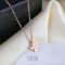 18K Rose Gold Clover Necklace