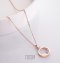 18K Rose Gold Half Crystal Necklace