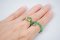 Green Aventurine with 24K Gold Tiger Charm Ep05 Ring