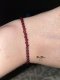 Garnet 3mm 14K Gold Bracelet