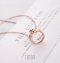 18K Rose Gold Half Crystal Necklace