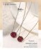 Garnet Raspberry Shape Necklace สร้อยคอพร้อมจี้ รุ่น N04-2