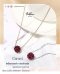 Garnet Raspberry Shape Necklace สร้อยคอพร้อมจี้ รุ่น N04-2