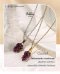 Garnet Grape Shape Necklace สร้อยคอพร้อมจี้ รุ่น N04-1