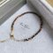 Tiger eye  3mm 14K Gold Bracelet