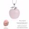 Rose Quartz Apple Stainless Necklace จี้พร้อมสร้อย