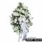 พวงหรีดสแตนด์ดอกไม้สด ขาวนภางค์ (LStand04)