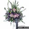 พวงหรีดสแตนด์ดอกไม้สด ม่วงอำไพ (LStand06)