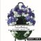พวงหรีดกระดาน ม่วงวิมล (LWB92) ขนาดใหญ่ โทนสีม่วง-ขาว จัดด้วยไฮเดรนเยียม่วงและกุหลาบขาว