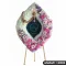 พวงหรีดกระดานดอกไม้สด พชรมาลา โทนสีขาว-ชมพู-ม่วงอ่อน (LWD05)