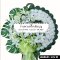 พวงหรีดดอกไม้สด สุคติภูมิ (LXL10) โทนสีขาว-เขียว จัดด้วยลิลลี่และใบมอนสเตอร่า