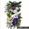 พวงหรีดดอกไม้สด อรุโณทัย (LXL15) ดีไซน์โมเดิร์น จัดแบบฟรีฟอร์มแนวตั้ง
