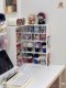 ชั้นโชว์แบบวางเข้ามุมมีประตูปิดกันฝุ่นสไตลล์ Modern ไม้ MDF ใส่ Art Toy รุ่น ikeda