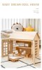 บ้านตุ๊กตาไม้พร้อมเฟอร์นิเจอร์ตกแต่งและไฟ LED รุ่น BABY DREAM DOLL HOUSE