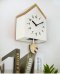 นาฬิกาแขวนติดผนังรูปทรงบ้าน วัสดุไม้สน แบรนด์ DODEKA รุ่น BIRD HOME SWEET
