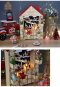 ของตกแต่งบ้าน Theme คริสมาสต์ กล่องไม้ใส่ของ 24 ช่องรูปบ้าน SANTA HOUSE 24 DAY WOOD BOX