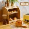 ตู้เก็บขนมปัง,เบเกอร์รี่ Bakery Bamboo Box วัสดุไม้ไผ่ญี่ปุ่น แบบ 2 ชั้นบานสไลด์ รุ่น MINAo