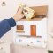 กล่องไม้ใส่ของ+ที่แขวนกระดาษทิชชู่แบบม้วนยาวติดผนัง รูปทรงบ้าน Nordic Home รุ่น MINEJI