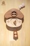 นาฬิกาแขวนติดผนังแบบลูกตุ้มแกว่ง บ้านคุณกระต่าย Rabbit House Wooden Wall Clock